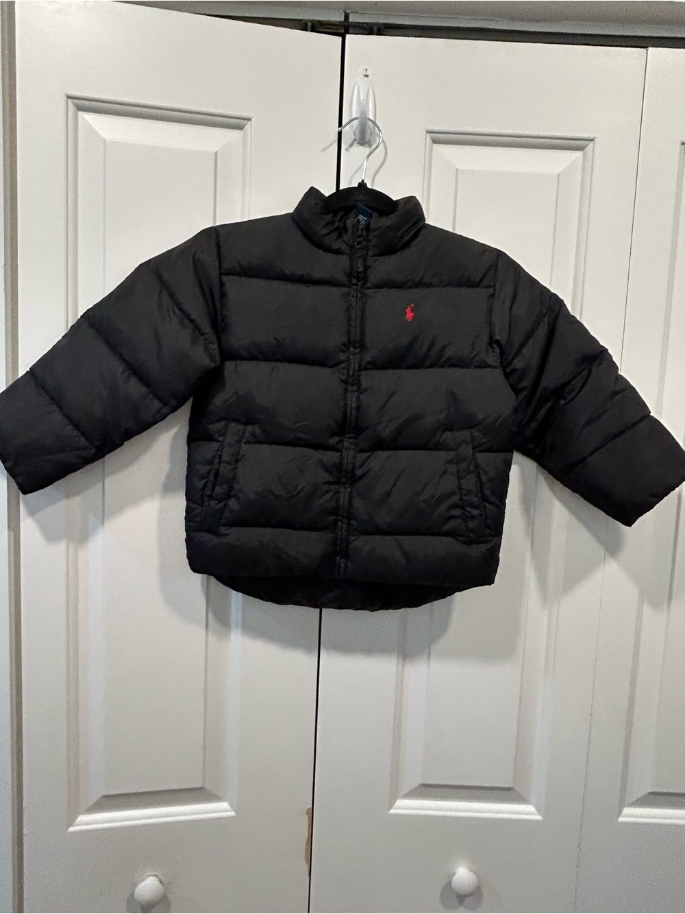 Polo by Ralph Lauren Black Puffer Jacket with Red Polo Pony - Picture 1 of 7